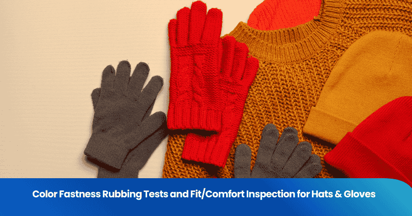 Color Fastness Rubbing Tests and Fit/Comfort Inspection for Hats & Gloves